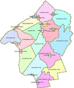 Hunterdon County Municipalities Map