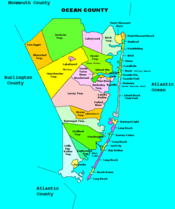 Ocean County Municipalities Map
